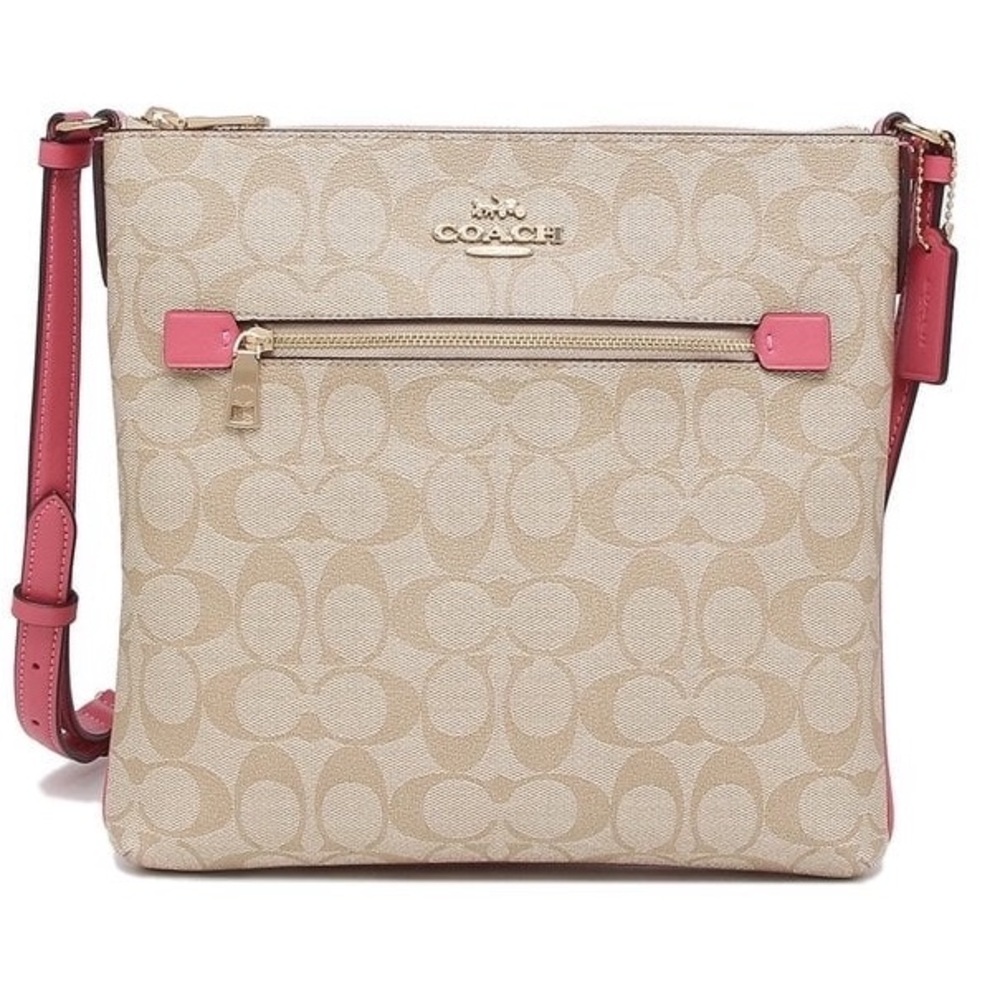 Coach Beige and Pink Crossbody Bag